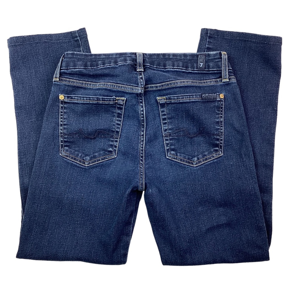 7 For All Mankind Kimmie Straight Leg Jeans Like New Cropped - Picture 4 of 9